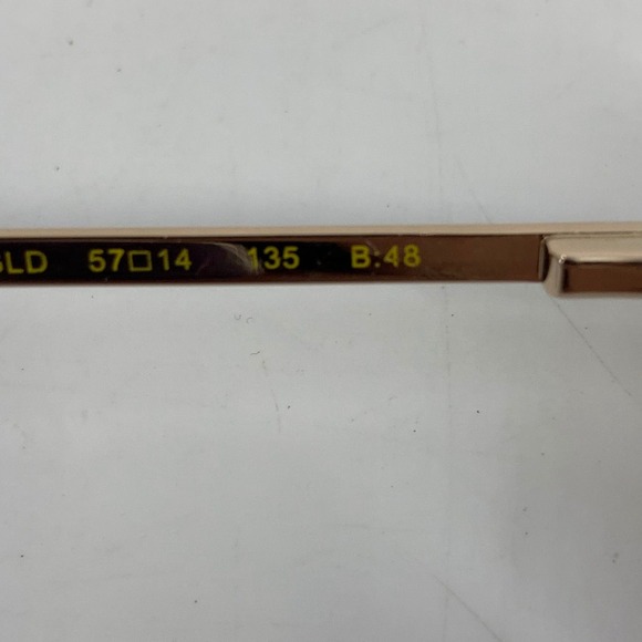 Ted Baker London Gold Aviator Sunglasses TWS226 57-14 Brown Gradient Lenses - Picture 7 of 8